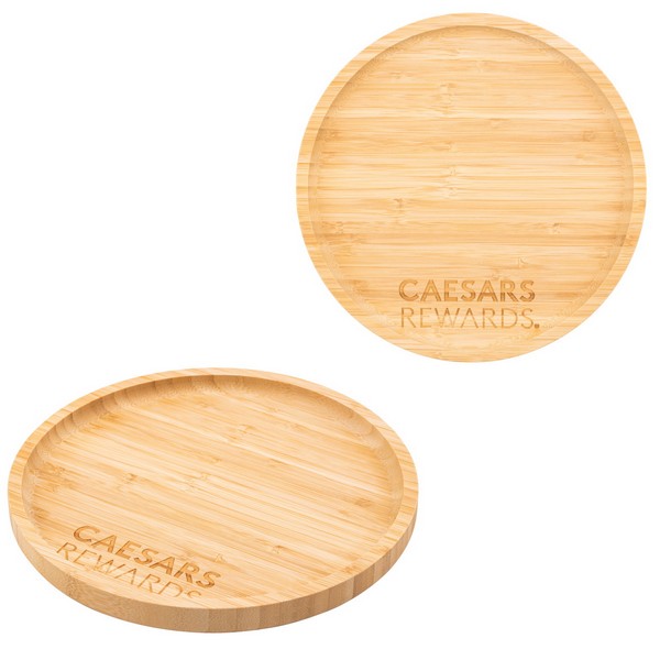 HST97800 Round Bamboo Serving Tray With Custom ...
